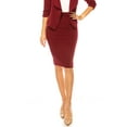 thumbnail image 4 of Women's Solid 2-Piece Blazer and Skirt Set for Formal and Office Wear, 4 of 7