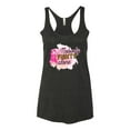 thumbnail image 3 of Nobody Fights Alone Watercolor Sparkles Breast Cancer Awareness Tri-Blend Racerback Tank Top, Vintage Black, X-Large, 3 of 5
