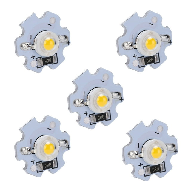 LHCER 25Pcs 5V LED Chips 200LM 1W High Power LED Lamp Beads For DIY Lighting Fixtures