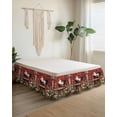 thumbnail image 2 of Red Rooster Wrap Around Bed Skirts for California King Bed 18" Drop,Bed Skirt with Adjustable Elastic Belt Dust Ruffle Bed Valance for Bedroom Farmhouse Animals Spring Floral Rustic Bed Frame Cover, 2 of 7