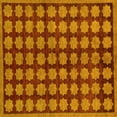 thumbnail image 1 of Ahgly Company Machine Washable Indoor Square Abstract Yellow Modern Area Rugs, 8' Square, 1 of 4