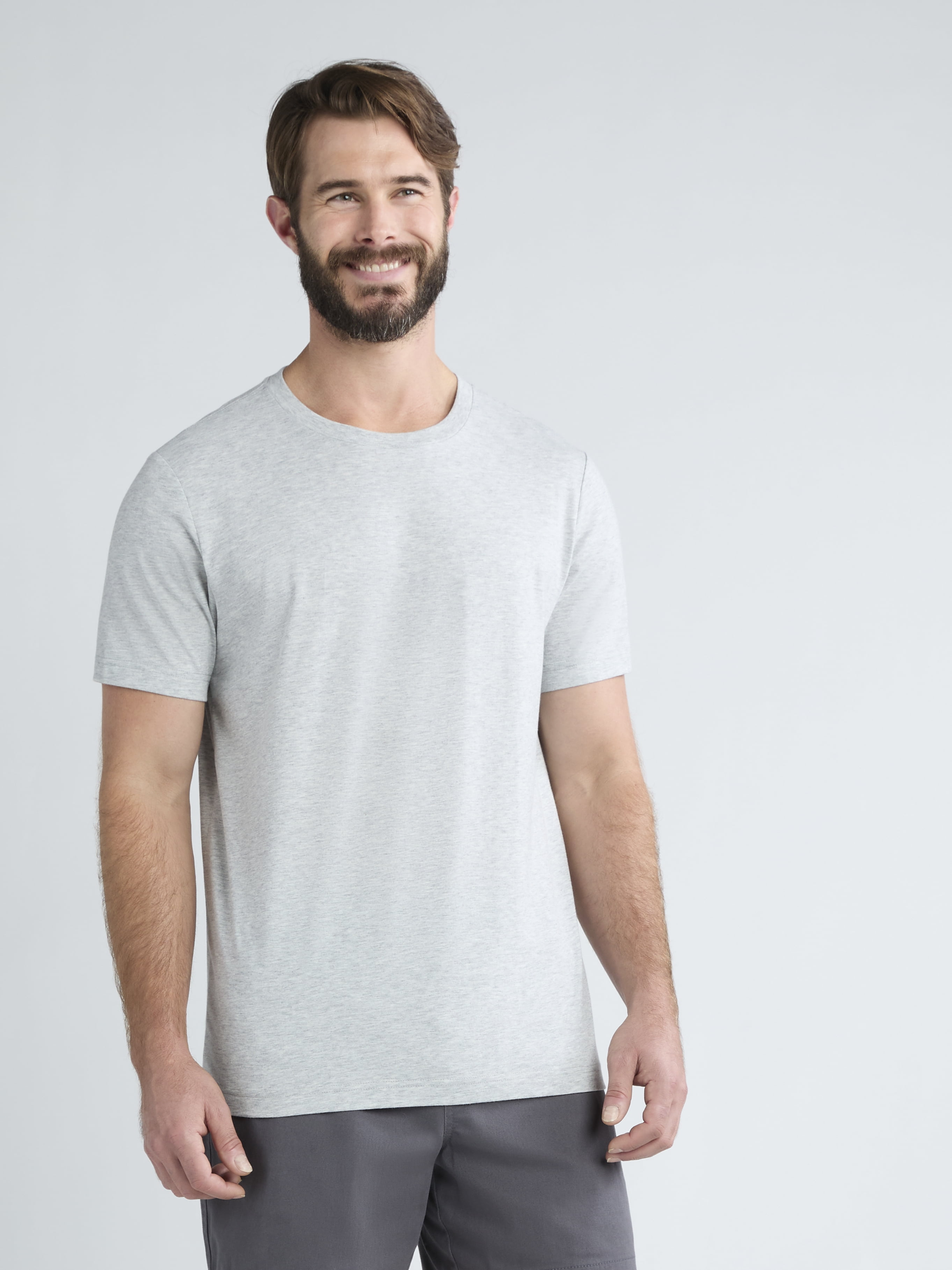 Men's & Big Men's 3-Pack Crewneck Tee with Short Sleeves, Sizes XS-3XL