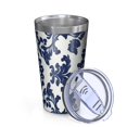 thumbnail image 2 of 16oz Tumblers Blue and White Pioneer Flower Stainless Steel Vacuum Insulated Double Wall Travel Tumbler Cups Mug with Lid and Straw,Cleaning Brush for Coffee,Tea, 2 of 4