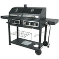 thumbnail image 5 of RevoAce Dual Fuel 3 Burner Gas & Charcoal Combo Grill, Black with Stainless, New, 5 of 21