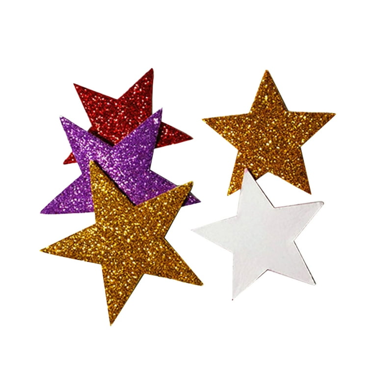 The Teachers' Lounge®  Glitter Foam Stickers - Stars - Silver and