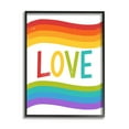thumbnail image 2 of Stupell Industries Rainbow Love Pride Stripes Holiday Painting Gray Framed Art Print Wall Art, 2 of 5