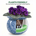 thumbnail image 6 of EFISPSS Hand-Patted Glaze Self Watering Ceramic Planter with Inner Clay Pot, 6 Inch Cobalt Blue African Violet Pots, Easy Care Indoor Plant Pot for Home Decor, 6 of 9