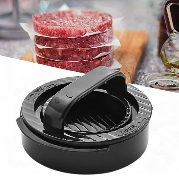 Prensa para hamburguesas para hacer hamburguesas, antiadherente, prensa para hamburguesas, aplastador de hamburguesas para hot dog, filete, sándwich, Negro