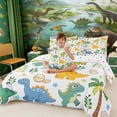 thumbnail image 5 of Erosebridal Funny Dinosaur Bedding Comforter Set for Kids, Rainbow Dino Eggs Queen Bedding Sets, 5 of 6