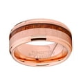 thumbnail image 3 of Metal Masters Mens Tungsten Carbide Rosetone Plated Wedding Band Ring Koa Wood Comfort-Fit 13.5, 3 of 8