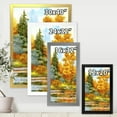 thumbnail image 4 of Designart 'Autumn Forest By The Lake Side I' Lake House Framed Art Print, 4 of 4