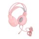 thumbnail image 3 of Auriculares para juegos con iluminación RGB, sonido envolvente de 7,1 canales, USB y conector dual de 3,5 mm, auriculares para juegos con cable para PC, consola, portátil, rosa, 3 of 5