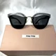 thumbnail image 3 of miumiu sunglasses eyewear glitter black ladies used, 3 of 6