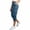 #154-Blue, variant on Women's Cargo Capris for Women Solid Color Elastic Waist Button Zip Pocket Casual Hiking Cropped Pants for Outdoor Daily Gift
