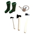 thumbnail image 4 of Juego de 5 Mini Botas de Lluvia, Lata de Agua para Decoración de Escena DIY de 1:12, 4 of 9