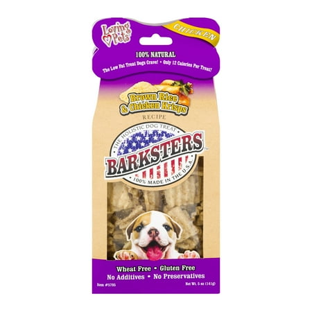 - Loving Pets Barksters Dog Treats Brown Rice & Chicken Krisps, 5.0 OZ