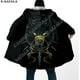 thumbnail image 1 of Capa gruesa y cálida con capucha para hombre, abrigo con estampado 3D de armadura vikinga con símbolo de tatuaje de cuervo, abrigo de lana a prueba de viento, bata de Manta, 9, 1 of 4