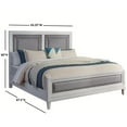thumbnail image 5 of American Woodcrafters Dunescape 63"W Wood Queen Upholstered Bed in White, 5 of 8