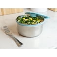 thumbnail image 4 of MIRA 50oz Stainless Steel Salad Container for Lunch, Locking Lid, Frost, 4 of 6