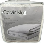 Calvn Klein Year Round Down Alternative Comforter Full / Queen White 100 % Cotton Fabric