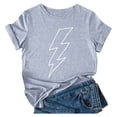 thumbnail image 1 of PVCS T-Shirt Décontracté Ample à Manches Courtes Imprimé Col Rond pour Femmes, 1 of 5