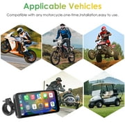 Carpuride Motorcycle CarPlay Screen, Dual 1080P Dash Cameras, IP67 Waterproof, Touch Screen (603D)