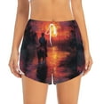 thumbnail image 4 of Lsque Sunset River Western Cowboy Printed Women's Running Shorts with Liner Pockets,Elastic Quick Dry Workout Athletic Gym Yoga Shorts,Womens High Waist Shorts-Medium, 4 of 9