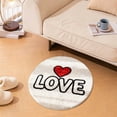 thumbnail image 4 of Valentines Day Doormat, 15inch Round Area Rug, Washable Carpet, Circular Floor Mat, Love Design Doormat, Cute Home Decor, Bedroom Rug, Living Room Mat, Kitchen Floor Mat, Dining Table Rug, 4 of 5