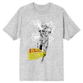 thumbnail image 5 of Justice League Black Lightning Sketch Men's Athletic Heather T-shirt, 5 of 7