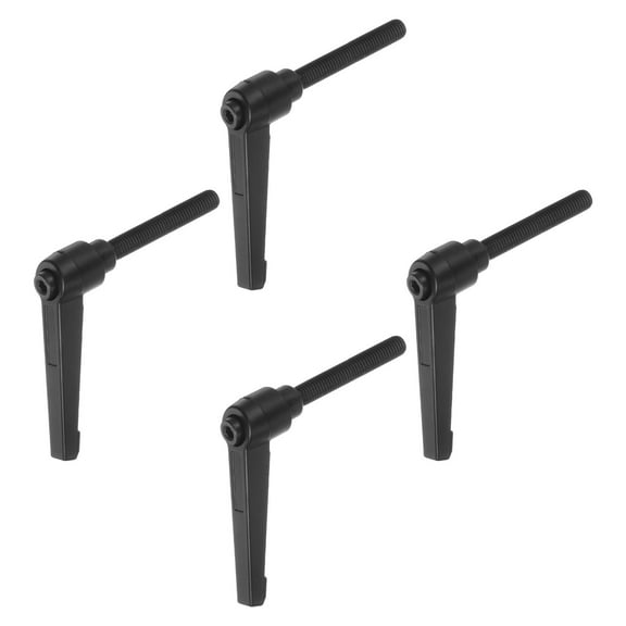 Uxcell 4 Pack M8 x 70mm Male Threaded Stud Adjustable Clamping Lever Handle Bolt Knob Black