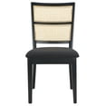 thumbnail image 6 of SAFAVIEH Toril Dining Chair, Black Frame/Black Upholstery (19.7 in. W x 23 in. D x 36.6 in. H), 6 of 14