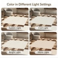thumbnail image 7 of ODIKA 5'x7' Brown And Beige Geometric Abstract Washable Area Rug Contemporary Diamond Mosaic Tiles Symmetrical Block Design for Small Living Room, Bedroom, Easy Care, Non-Shedding, Pet Friendly, 7 of 7