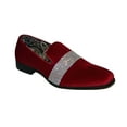 thumbnail image 3 of Men Formal shoes After midnight Velvet silver Crystal Slip on 6715 Red/Silver, 3 of 9