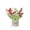 A, variant on Euahivb Christmas Artificial Greenery Decor Farmhouse Floral Arrangement with Pine Berries and Succulent in Rustic Tin Pot for Holiday Tabletop Shelf Centerpiece