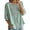 Green, variant on Women's Embroidered Blouses Summer Round Neck Embroidered Top 3/4 Sleeve Casual Boho Loose Lightweight Daily Shirts by Yigetop Green L