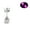 Pink, variant on 1Pc Women Stud Earrings Cubic Zirconia LED Female Square Luminous Stud Earrings for Party Copper Pink