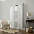 thumbnail image 4 of No. 918 Yvette Trellis Jacquard Sheer Rod Pocket Curtain Panel, 52" x 84", 4 of 6
