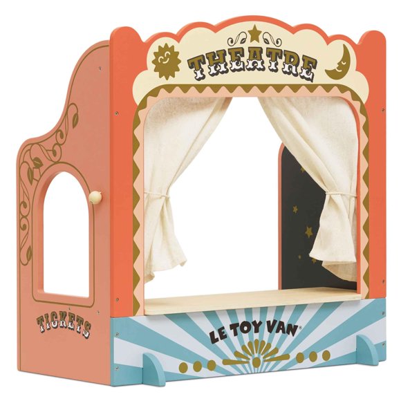 Le Toy Van – Théâtre de Marionnettes en Bois / Théâtre de Jeu Imaginatif - Adapté aux Âges de 3+ Ans