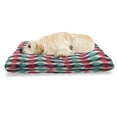 thumbnail image 1 of Vintage Pet Bed, Vertical Curves with Grunge Effect Old Weathered Looking Overlapping Waves Pattern, Resistant Pad for Dogs and Cats Cushion with Removable Cover, 24" x 39", Multicolor, by Ambesonne, 1 of 4