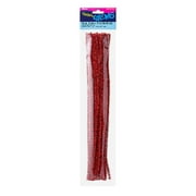 Darice Tinsel Stems, 12" x 6mm, 25/Pkg., Red