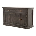 thumbnail image 5 of Pemberly Row Modern Mahogany Wood Classic Buffet in Black Wash, 5 of 13