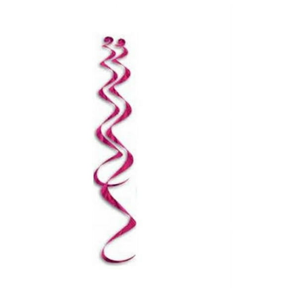 Beistle 53505-C 8 to 17.5 in. & 4 to 25 in. Metallic Whirls, Cerise - Pack of 6