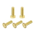 thumbnail image 1 of Unique Bargains Brass Hex Bolts, M4x12mm 5 Pack Fully Thread Grade 4.8 Machine Screws, 1 of 4