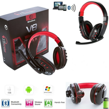 Topcobe Bluetooth Headphones, Best PC Gamer Over Ear Wireless Headphones with Mic, Foldable Headband, Ergonomic Designed Soft Earmuffs for PC, Laptops and (Best Wireless Headphones For Pc Use)