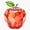 1pcs, variant on Magical Cosmic Crystal Apple Iridescent Hexagonal Geometric Sci Fi Fruit Icon Decal For PC Case Sticker