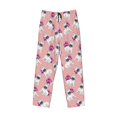 thumbnail image 6 of Uemuo Bulldog Pattern Men's Wide Leg Palazzo Lounge Pants with Pockets Light Weight Loose Comfy Casual Pajama Pants-X-Large, 6 of 9