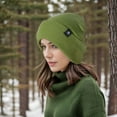thumbnail image 5 of IC ICLOVER Warm Beanie Hat Men Women Winter Classic Soft Knit Cuffed Plain Skull Cap - Green, 5 of 9