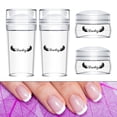 thumbnail image 3 of OUSITAID 1 Set Nail Art Stamp Set Easy Printing Flexible Reusable Nail Print Smooth Surface Clear Visible Body Nail Art Stamper with Scraper for Nail Salon, 3 of 8