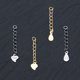thumbnail image 3 of Cadena de eslabones Jumpingount joyería de moda pulseras cadenas de extensión Pendientes extensores hechos a mano Tobillera ropa zapatos y accesorios Miscelánea Gota de agua dorada, 3 of 6