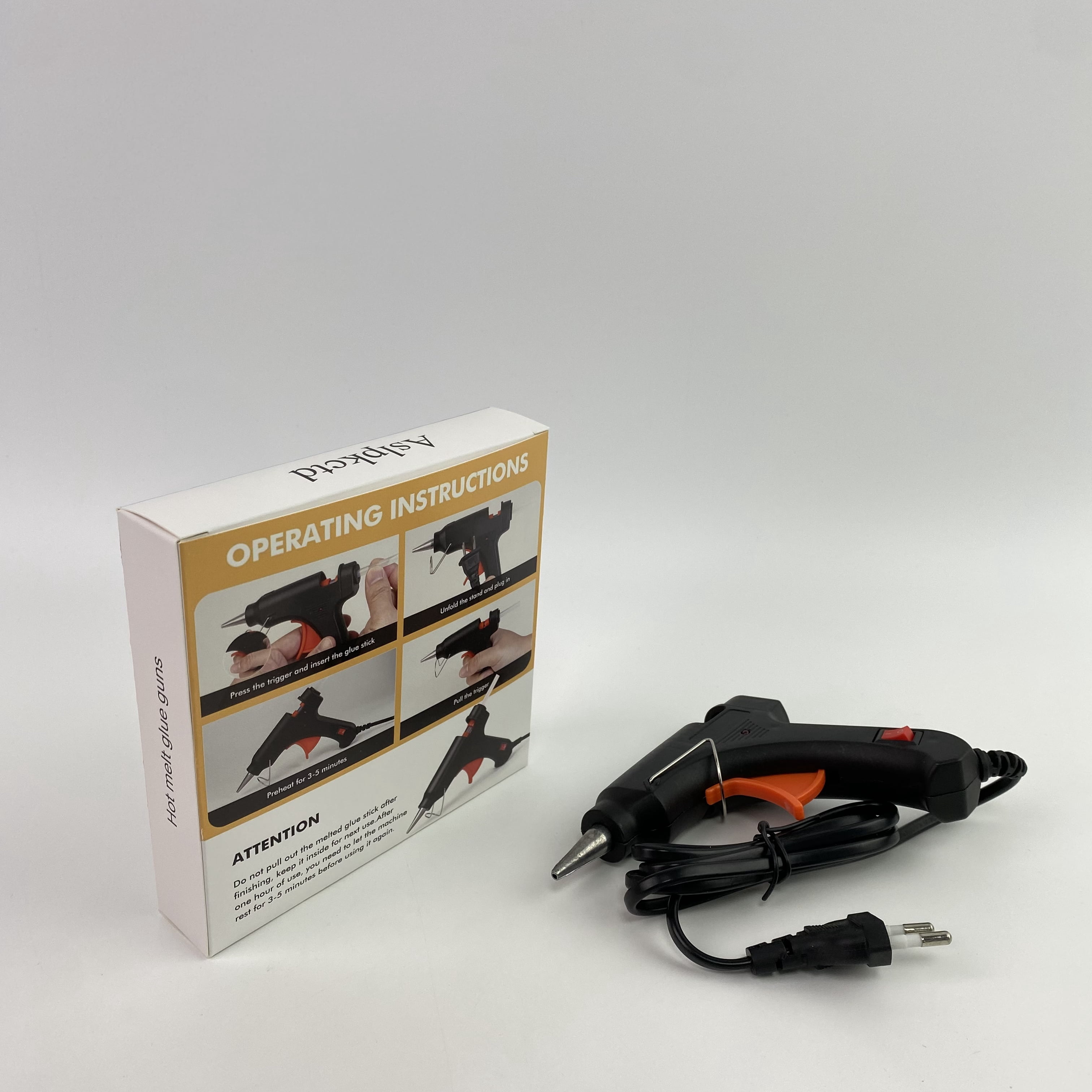 Aslpkctd Hot melt glue guns,Hot Glue Gun, Fast Preheating Hot Melt, Mini Glue Gun Quick Home Repairs, 20W Black